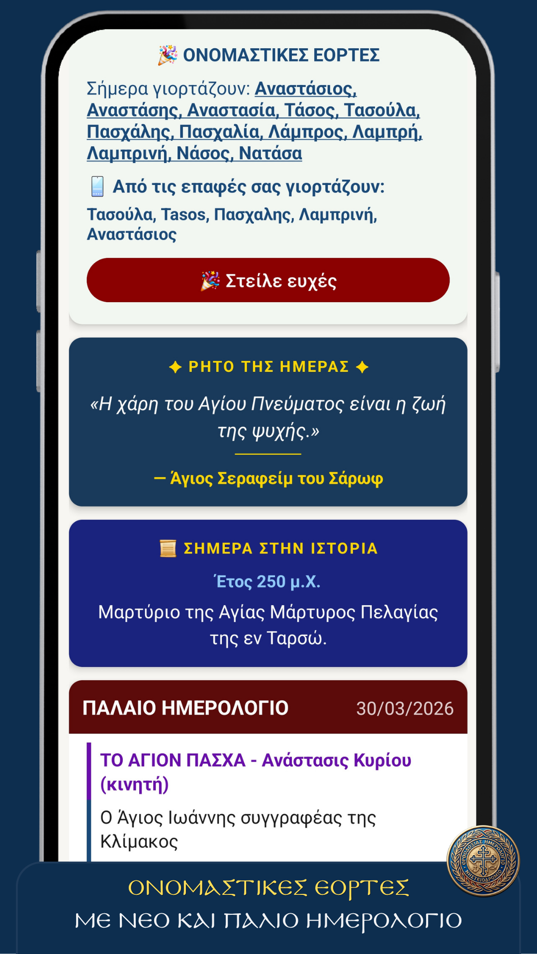 Ονομαστικές Εορτές